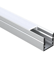GDS-LP10.13 Shelf Mounted LED Aluminium Profile, Slim 10mm Opal Diffuser Rail, Premium Anodized Silver, Ultra-Narrow Linear Lighting for Retail Shelves and Showcase Displays